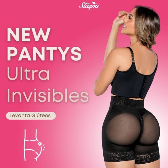 XL Stagmi Fasas PANTY Bomboncito SMI04027 INVISIBLE Short Butt Lace Shaper! - Picture 3 of 14